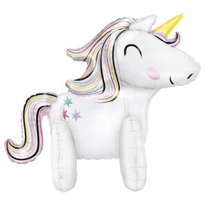 321 Party! Unicorn 30" Giant Standing Foil Balloon Centerpiece